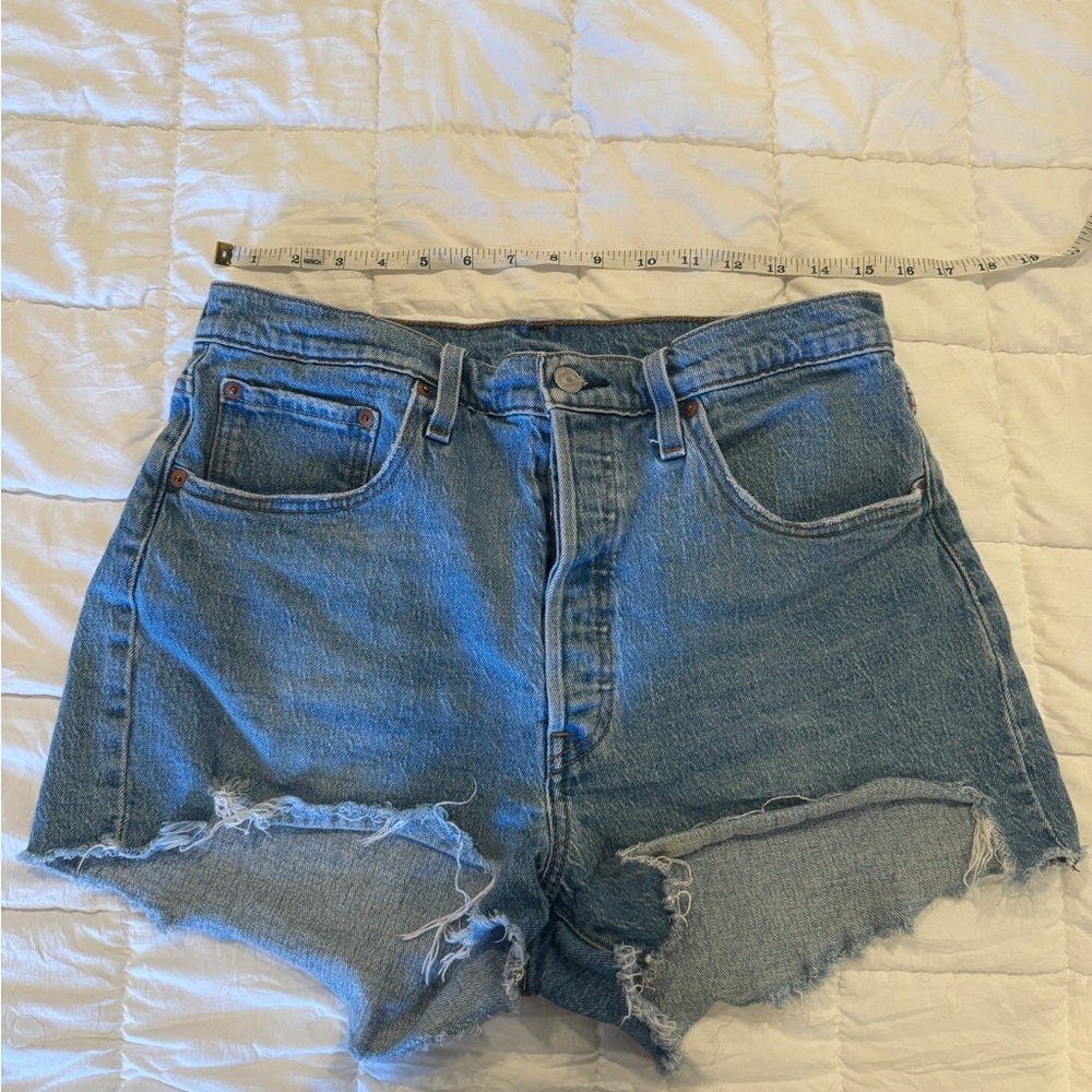 Levi's Distressed Blue Jean Shorts